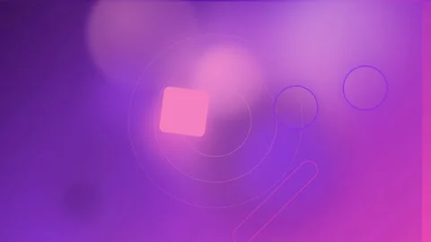 Abstract purple and pink motion graphics background with floating geometric Stock Footage 346215860