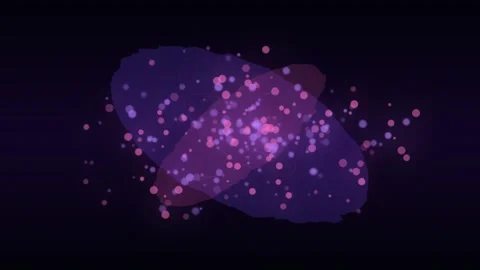 Abstract purple and pink particles orbiting organic shapes Stock Footage 335942898