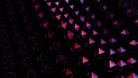 Abstract Purple and Pink Triangular Geometric Pattern Stock Footage 305086938