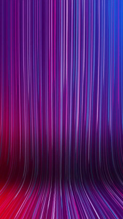 Abstract Purple and Red Gradient Lines Flowing in 3D Space Stock Footage 341938167
