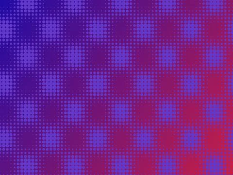 Abstract Purple and Red Gradient Background with Geometric Halftone Dot Pat.. Stock Illustration
