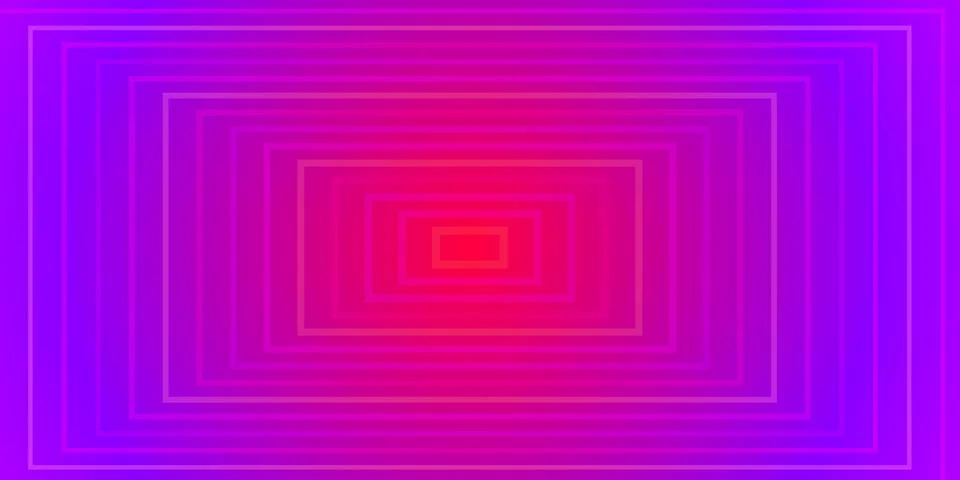Abstract purple and red rectangular tunnel pattern background Stock Illustration