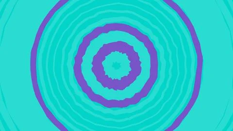 Abstract purple and teal concentric circles pattern Stockillustratie