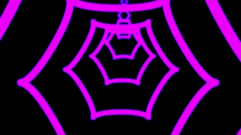 Abstract Purple and Violet Glowing Lines Background with Geometric Pattern Stock Footage 341344848