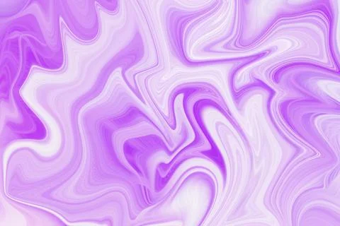 Abstract purple and white liquid marble texture with smooth flowing waves Stock Illustration