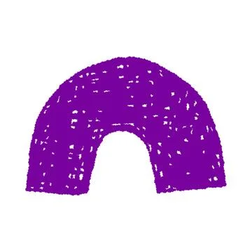 Abstract Purple Arch Shape Isolated on White Stock Illustration