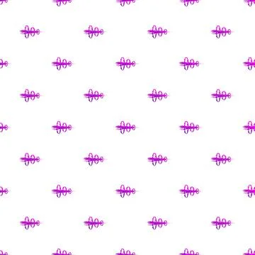 Abstract purple audio waves seamless pattern Stock Illustration