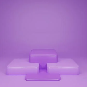 Abstract purple background. 3d rendering with podium. Minimal scene. Stock Illustration
