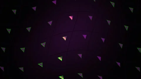 Abstract Purple Background with Animated Geometric Triangles for Motion Gra.. Video stock 344718684