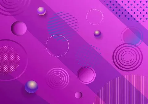 Abstract purple background with circles and lines for design Stock Illustration