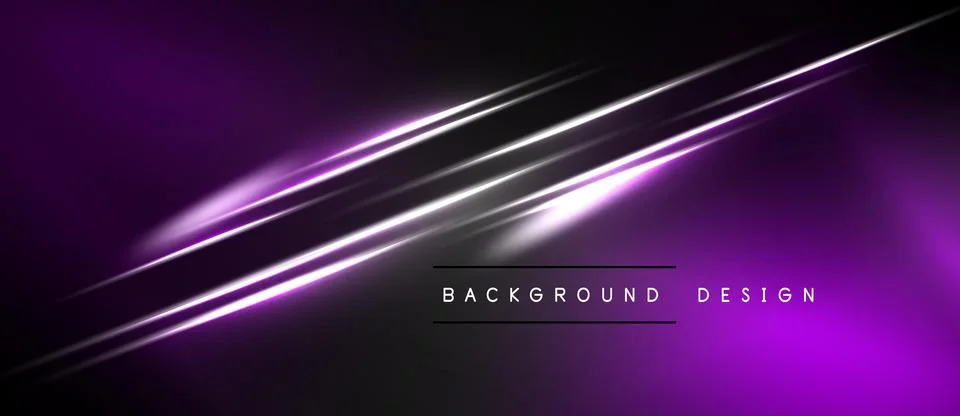 Abstract purple background features dynamic light streaks. Modern design Illustrazione stock