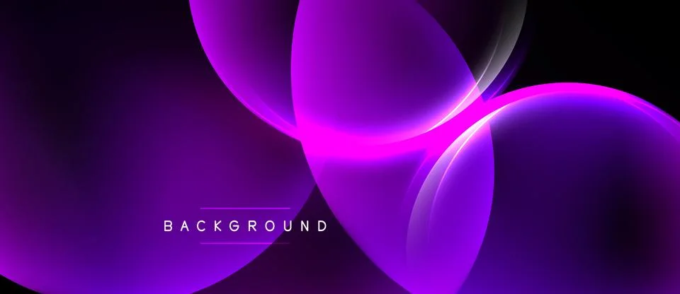 Abstract purple background features glowing shapes, curves, lines. Modern d.. 스톡 일러스트