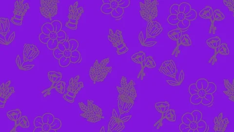 Abstract Purple Background with Floral Pattern Design. Stock Footage 321856287