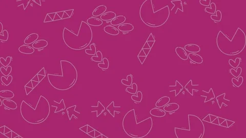Abstract Purple Background with Geometric Shapes Seamless Pattern. Stock Footage 320167261
