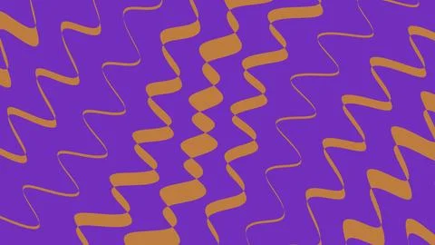 Abstract purple background with golden zigzag wavy lines イラスト素材