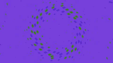 Abstract purple background with green square pattern Stock Illustration