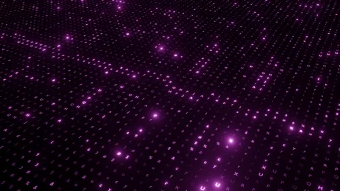 Abstract purple background with numbers and letters Stock Footage 340279946