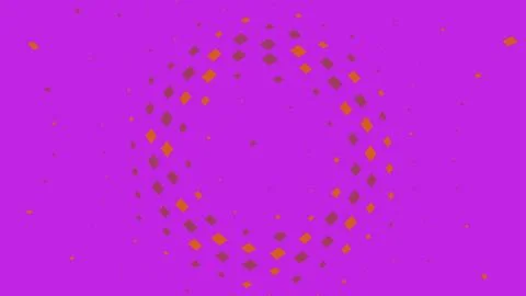 Abstract purple background with orange square pattern 스톡 일러스트