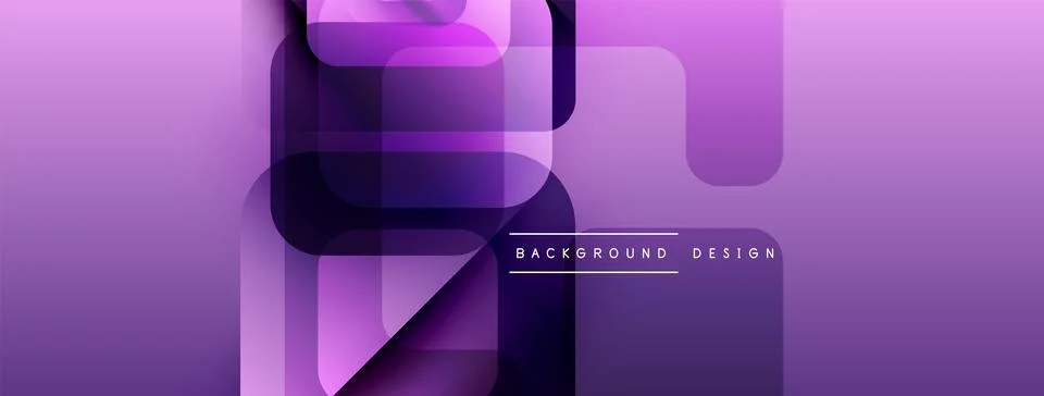 Abstract purple background. Overlapping rectangles create dynamic visual effect. Illustrazione stock