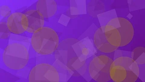 Abstract Purple Background with Overlapping Translucent Circles Squares and.. Stock Illustration