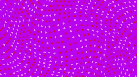 Abstract purple background with red wavy dots pattern Illustrazione stock