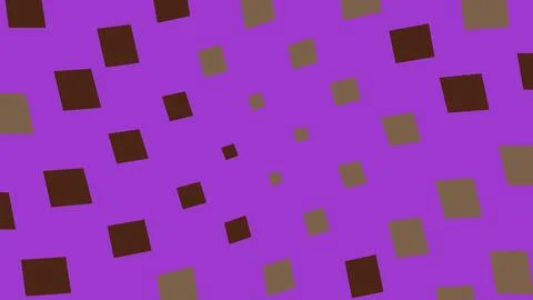 Abstract purple background with repeating brown square shapes 스톡 일러스트