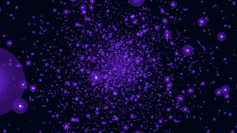 Abstract purple background with scattered white dots in circular pattern Stock-Footage 275594053
