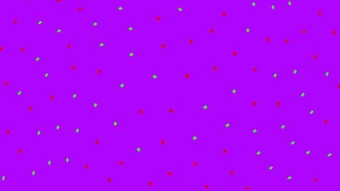 Abstract purple background with small red dots and green shapes Stock Illustration