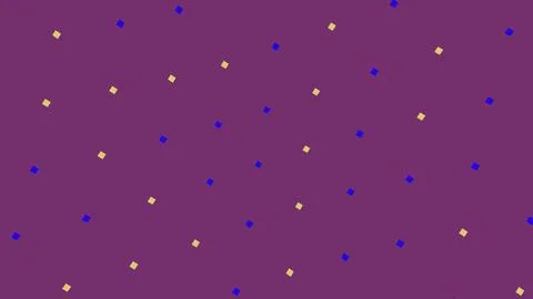 Abstract purple background with small yellow and blue squares Stock Illustration