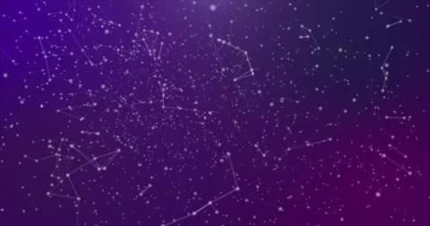 Abstract purple background with triangles with plexus Stock Illustration