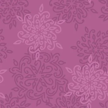 Abstract purple background. Vector illustration. Snowflakes seamless pattern Stock Illustration