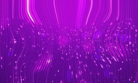 Abstract Purple Background with Wavy Vertical Lines and Sparkling Shimmerin.. Stock Illustration