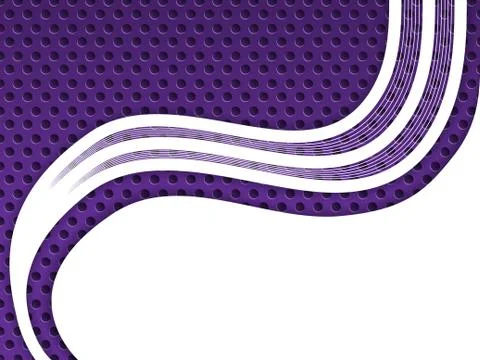 Abstract purple background with white waves Stock Illustration