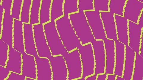Abstract purple background with yellow zigzag lines イラスト素材