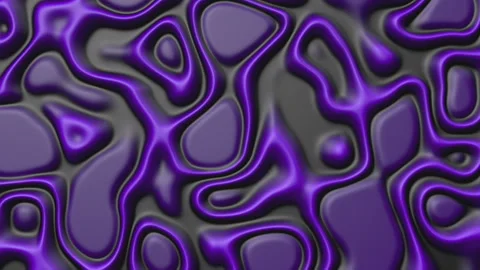Abstract Purple Black 3D Bio-Organic Liquid Texture Motion Background Loop Stock Footage 340933008