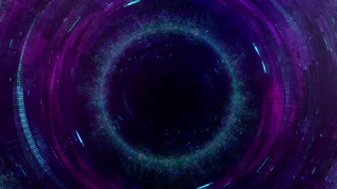Abstract Purple Blue and Green Circle HUD Dashboard VJ Loop Background Stock Footage 236257804