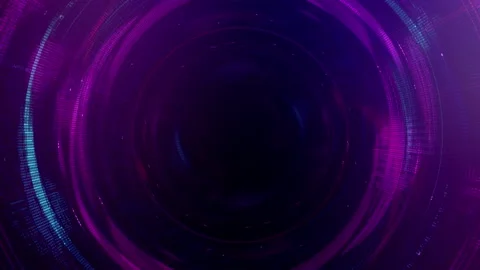 Abstract Purple Blue Circle HUD AI Computer Code Dashboard VJ Loop Background Stock Footage 236257822