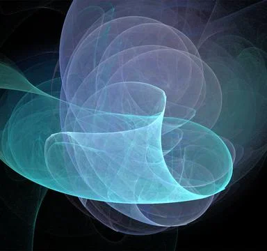 Abstract purple-blue glowing pattern on black background, design, wallpaper Stock Illustration