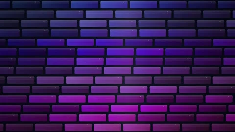 Abstract Purple Blue Gradient Brick Wall Background - Modern Geometric Textur Stock Footage 346661747