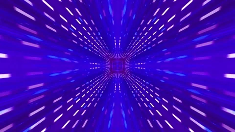 Abstract Purple Blue Light Tunnel Animation 4K Stock Footage 340376492