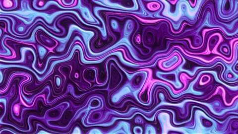 Abstract Purple Blue Neon Fluid Liquid Wave Motion Background Seamless Loop.. Stock-Footage 339799607