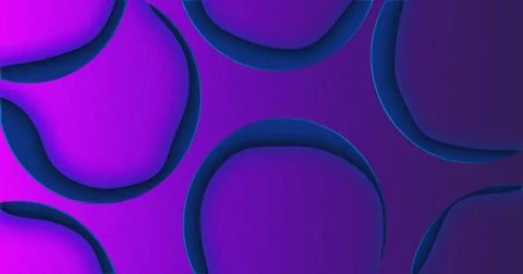 Abstract Purple Blue Overlapping Circle Cutout Background 스톡 일러스트