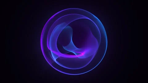 Abstract purple blue plasma sphere with liquid energy flows Stock Footage 294022991