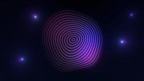 Abstract purple blue shape pattern animation with geometric ripple effect a.. Stock Illustration