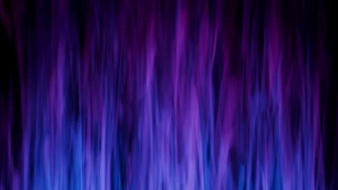 Abstract purple blue smoke with vertical wisps flowing on a black background Stock Footage 345188380