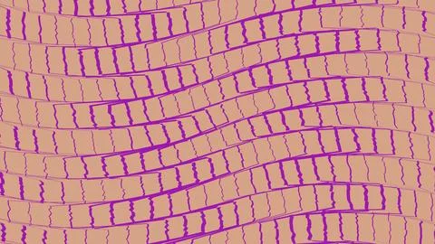 Abstract purple brick pattern on peach background Illustrazione stock