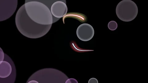 Abstract Purple Bubbles with Curved Lines. Stock Footage 329466714