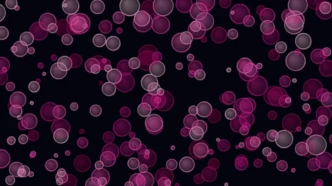 Abstract Purple Bubbles Floating on Black Background Stock Footage 340987030