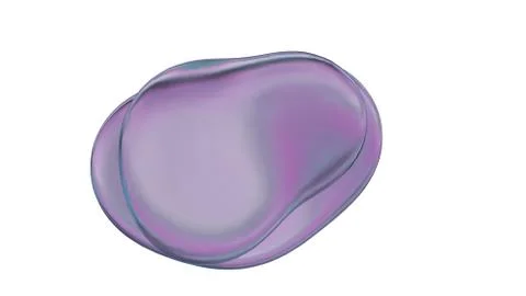 Abstract purple bubbles on white. 3D rendering 스톡 일러스트