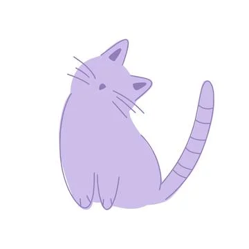 Abstract purple cat Stock Illustration